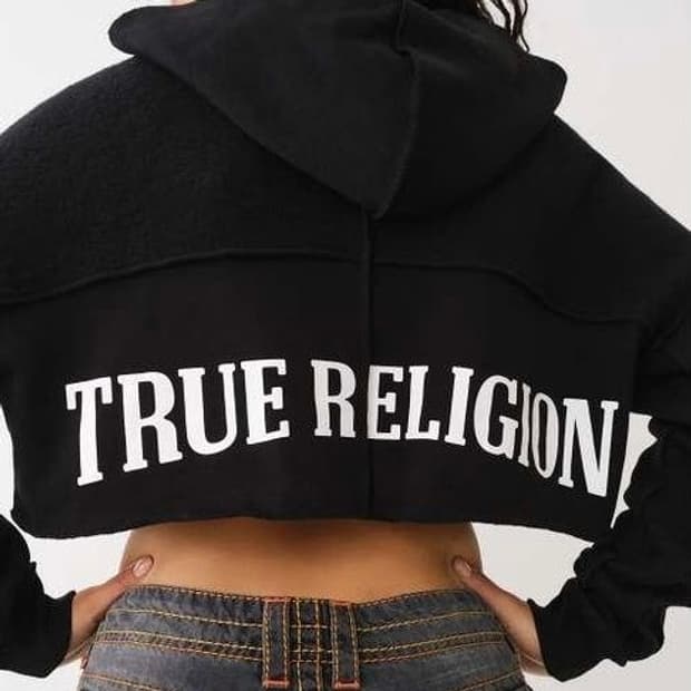 [새제품] 트루 릴리젼 크롭 후드티