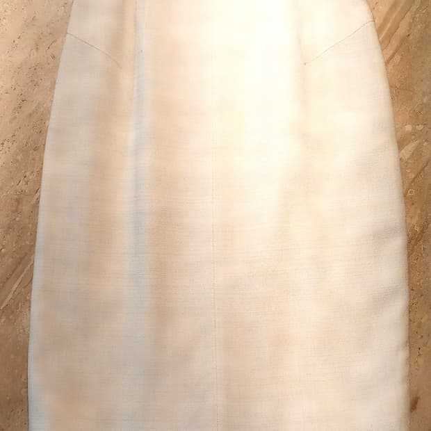 돌체앤가바나 화이트 펜슬 스커트