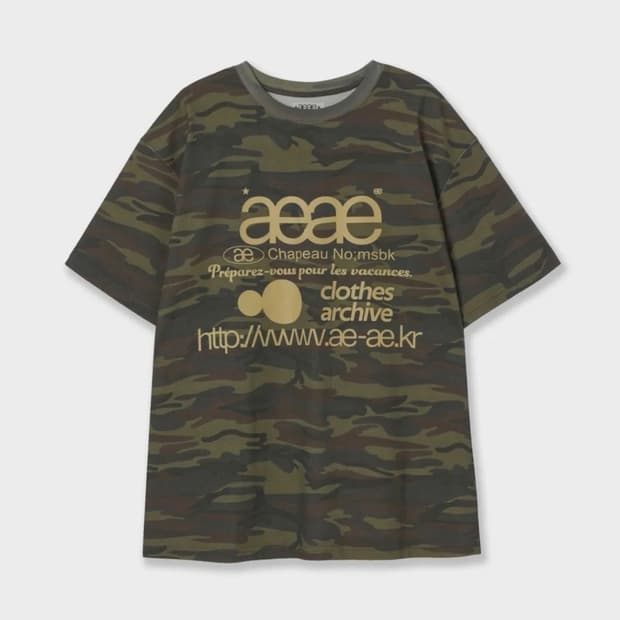 aeae WEB LOGO T-SHIRTS CAMO 웹 로고 티셔츠 카모