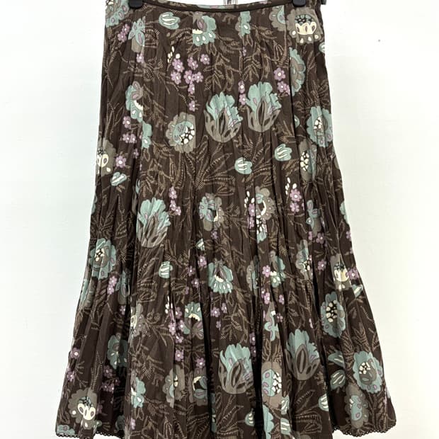 빈티지 오리엔탈 플리츠 스커트