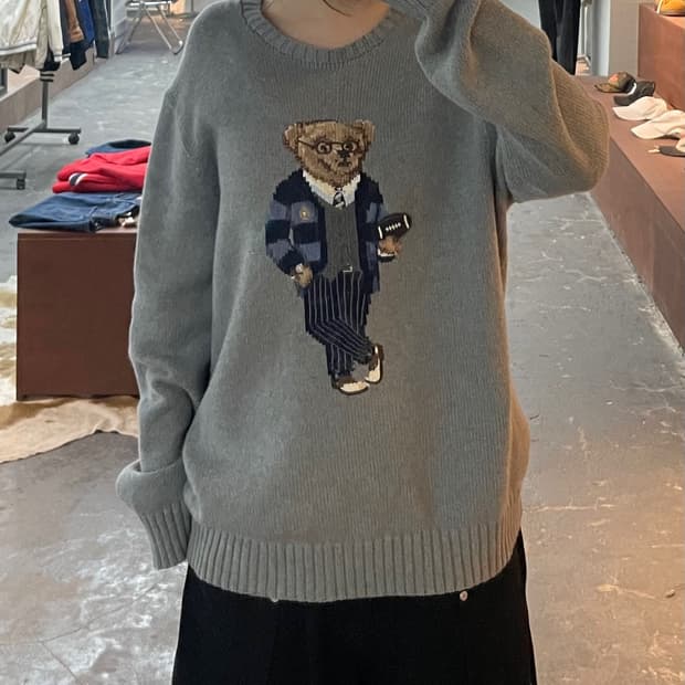 폴로 랄프로렌 베어 그레이 니트 H2280