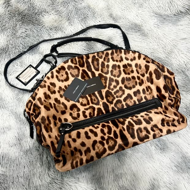 돌체앤가바나 송치가죽 투웨이 레오파드 크로스백