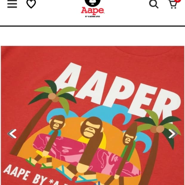 Aape surfing 반팔 티셔츠