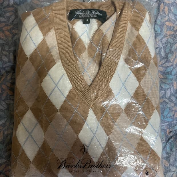 브룩스브라더스 아가일 코튼니트 