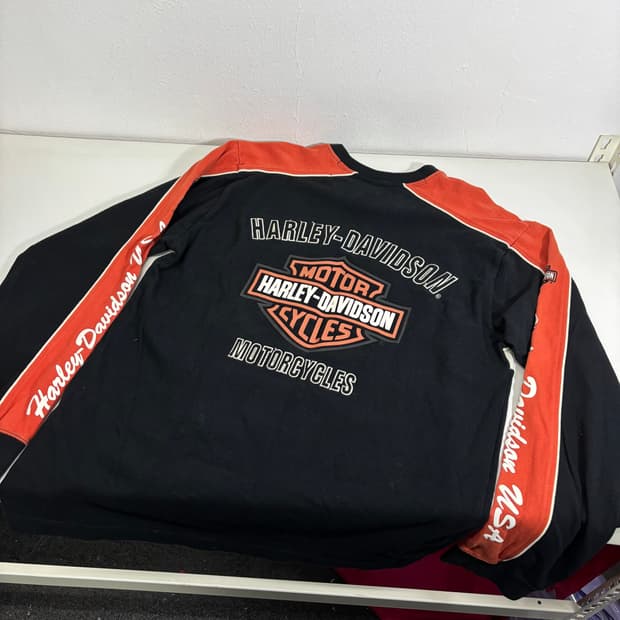 M 할리데이비슨 블랙 로고플레이 롱슬리브