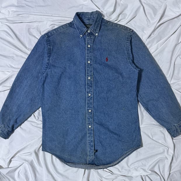 90s 폴로 컨트리 데님 셔츠 rrl