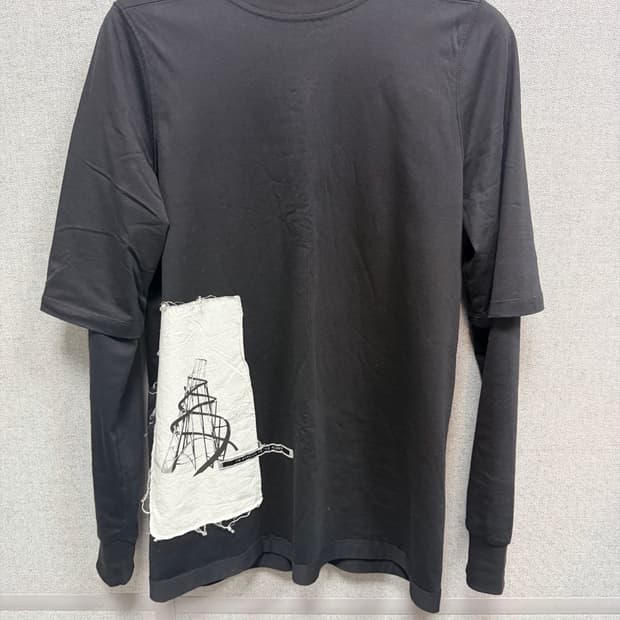 릭오웬스 레이어드 패치 롱슬리브