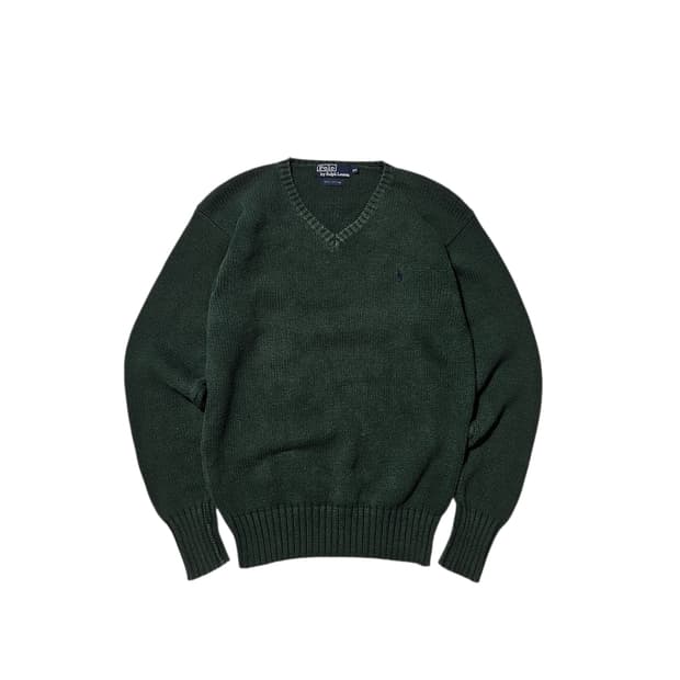 1990's 폴로 랄프로렌 브이넥 니트 코튼 90