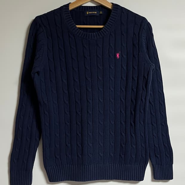 폴로랄프로렌 스포츠 꽈배기 니트 스웨터 M