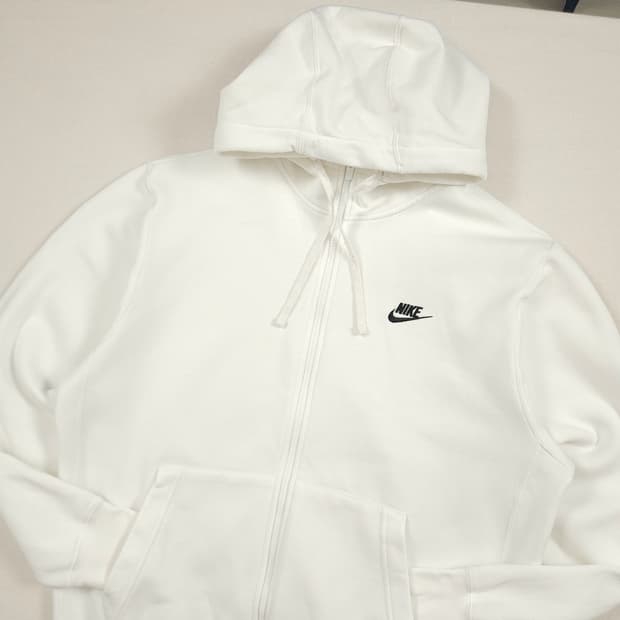 L(100) NIKE 나이키 화이트 후드집업