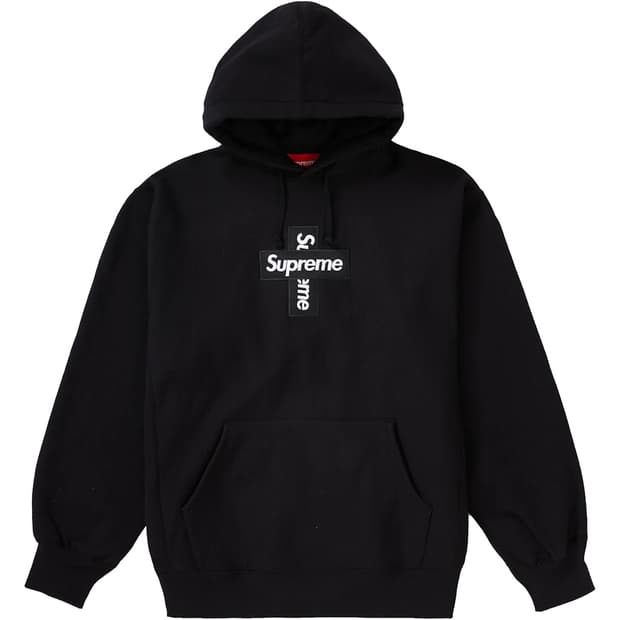 교신 o 슈프림 크로스 박스로고 후드
