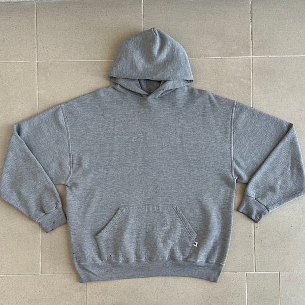 90s 빈티지 러셀 후드 그레이 XL 페인팅