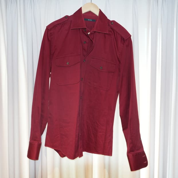 구찌 코튼 견장 셔츠