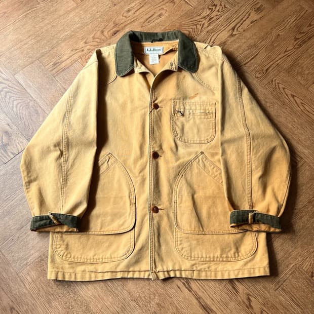 [L]90's 엘엘빈 Made in USA 빈티지 페이딩 브라운 헌팅자켓