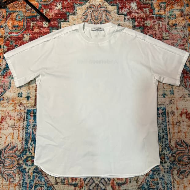 [XL] 앤더슨벨 19FW POPLIN 오버사이즈 로고 반팔