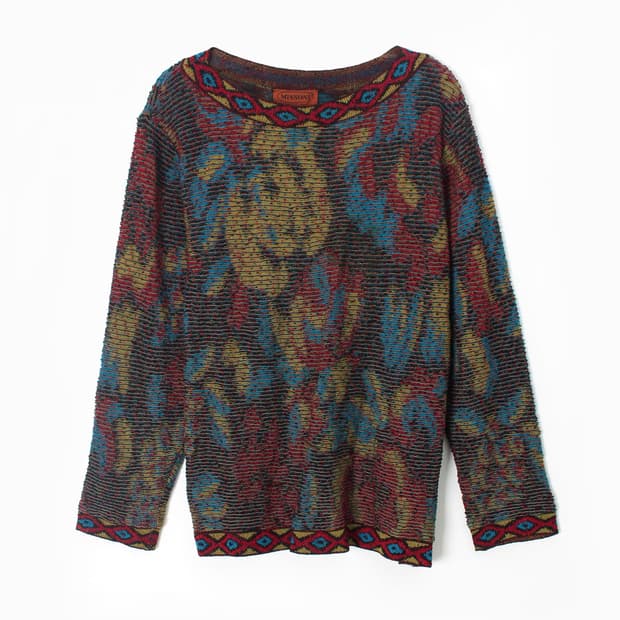 미쏘니 Missoni 빈티지 패턴 멀티컬러 니트 스웨터