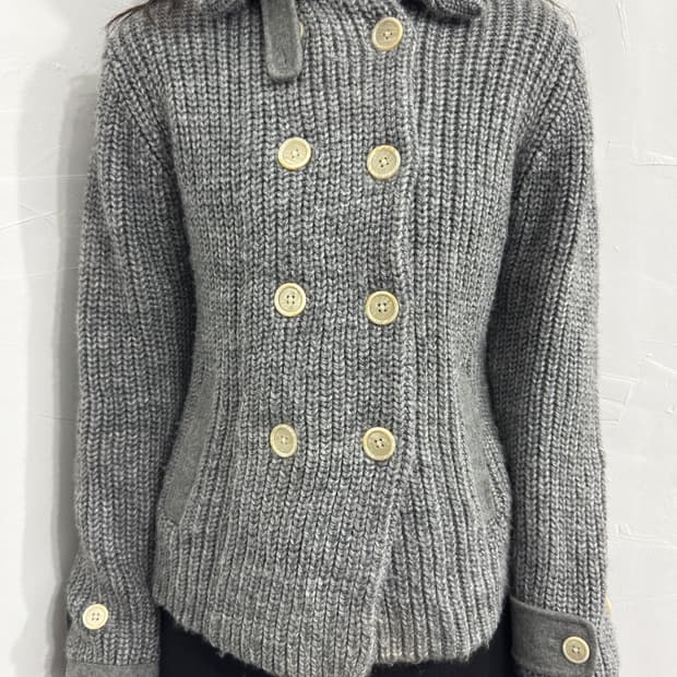junko shimada dubble button knit cardiga