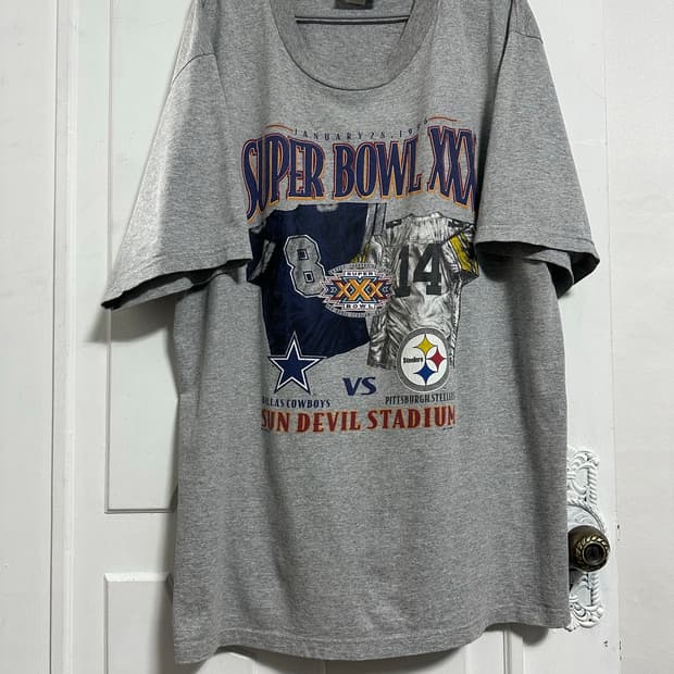 리 NFL 슈퍼볼 그래픽 반팔티