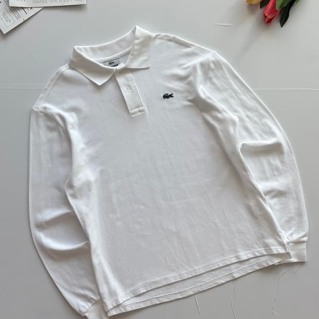 라코스테 화이트 카라티 