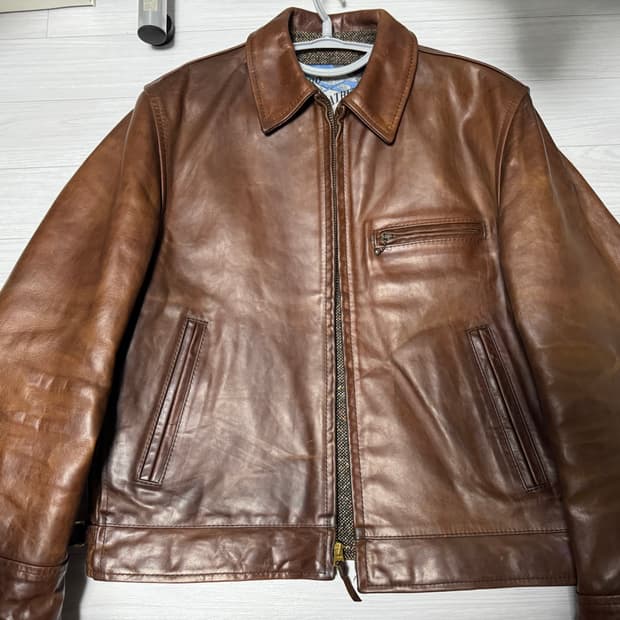 38) 90s 크롬악셀 에어로레더 하이웨이맨 브라운