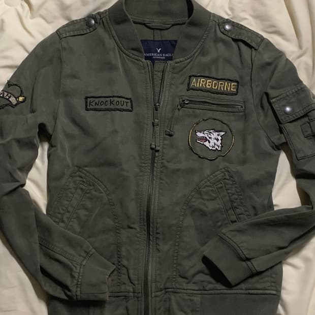 아메리칸 이글 집업 자켓 밀리터리 항공점퍼