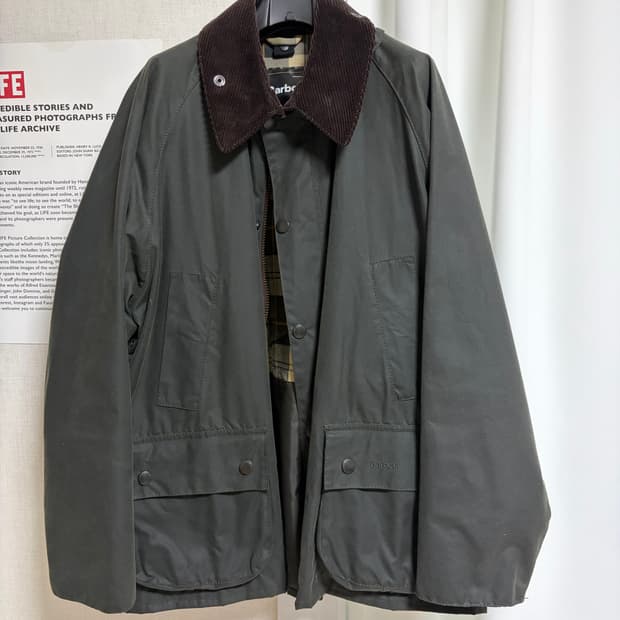 바버 비데일 세이지그린 c40 100-105 size 왁스자켓