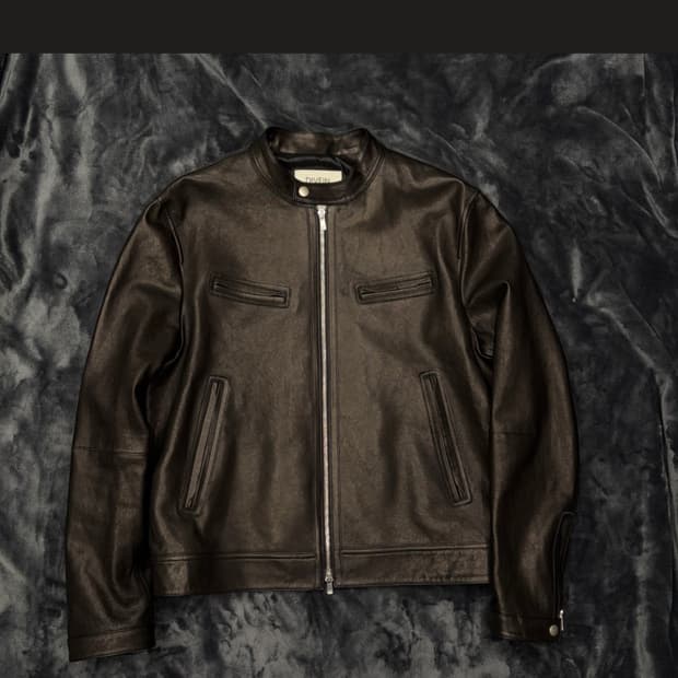 다이브인  LOOSED VEGETABLE LEATHER JACKET (B