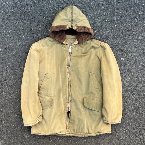 70s 선페이드 밀리터리 파카