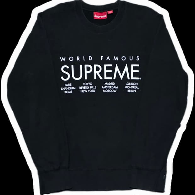 슈프림 월드페이머스 맨투맨