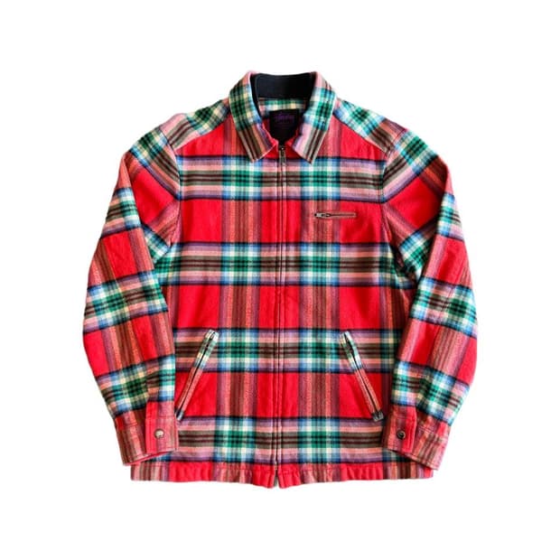 스투시 마드라스 체크 워크자켓