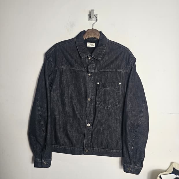 2 러프사이드 드레이프 흑청 데님자켓