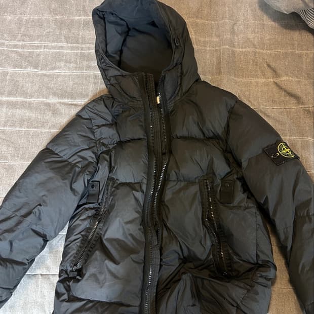 [S] 스톤아일랜드 크링클랩스 패딩 후드 집업 자켓 롱패딩 경량패딩