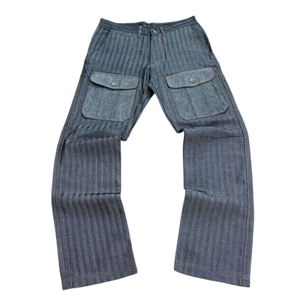 일본판)에비수 헤링본 패턴 포켓 코튼 팬츠