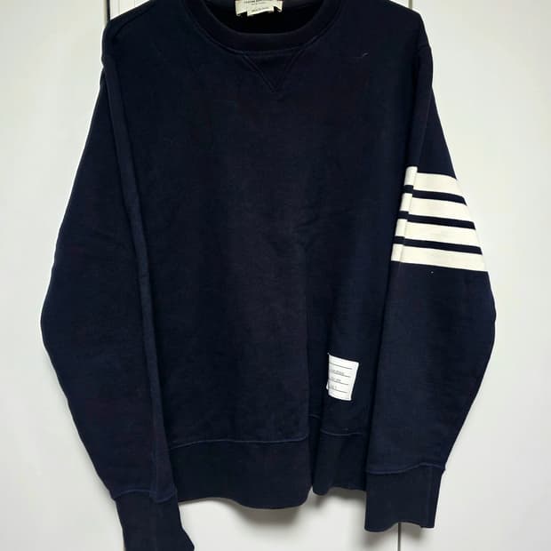 톰브라운 네이비 삼선 맨투맨 5사이즈 XL