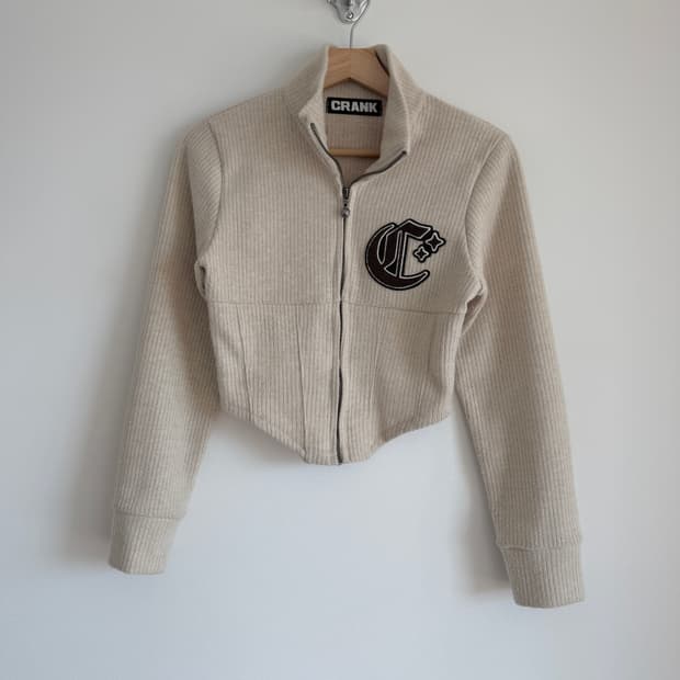 CRANK 니트 집업