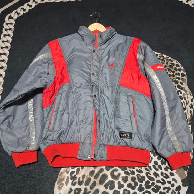 80's 나이키 스카치 리플렉티브 봄버 자켓 L