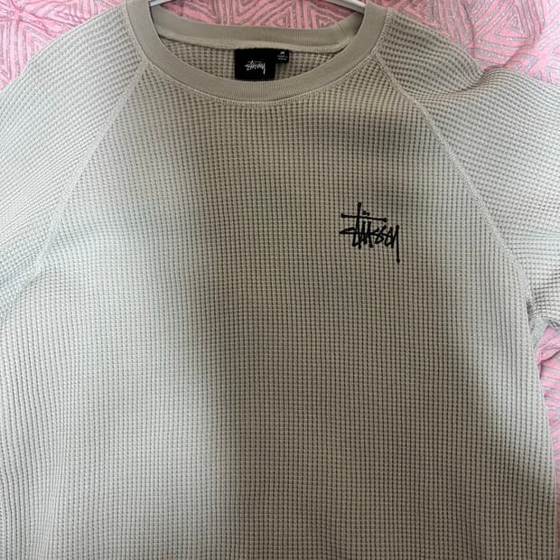 스투시 래글런 써멀 롱슬리브 크루 본