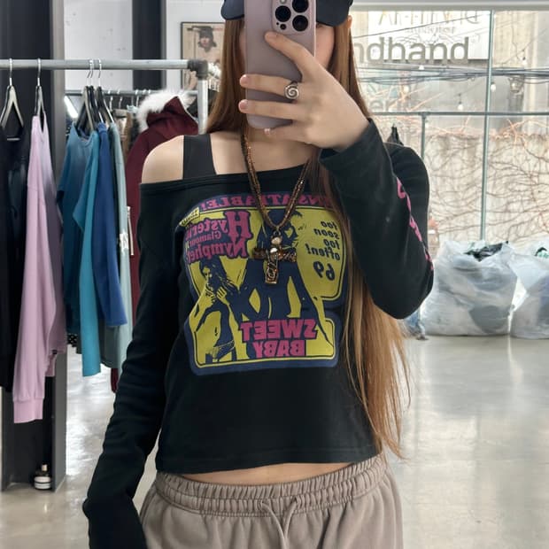 히스테릭글래머 히스걸 카툰 롱슬리브