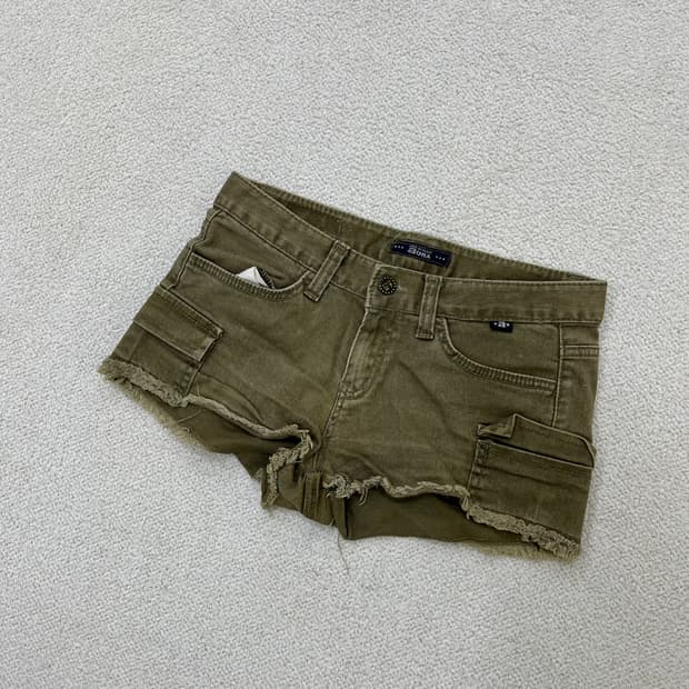 실측확인 아우라진스 데님 숏팬츠 0415M