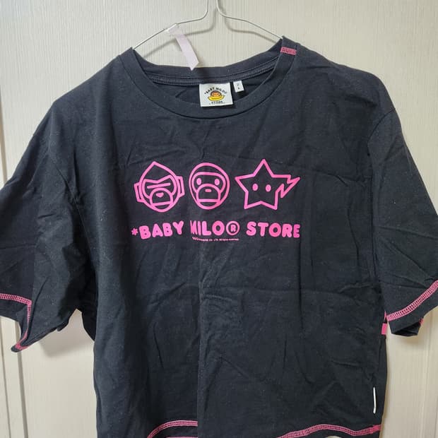 베이프 베이비 마일로 크롭 반팔