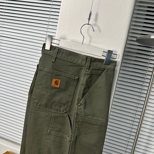 칼하트 모스그린 더블니 카펜더워크팬츠 38x34