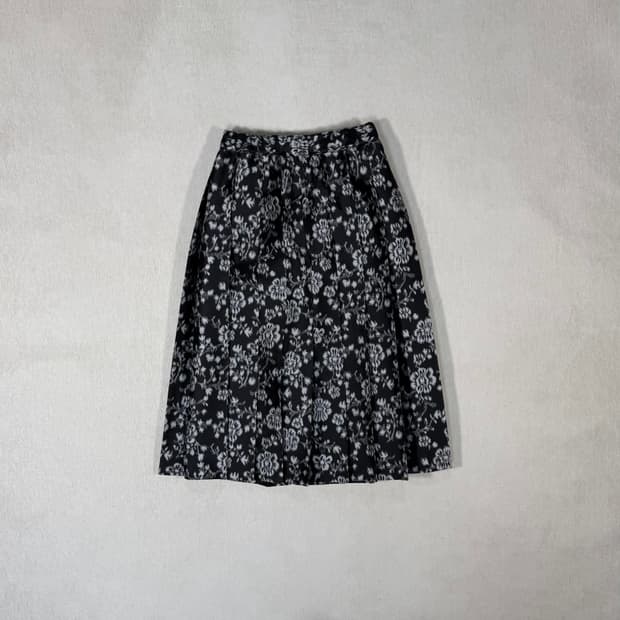 Floral Black Skirt 