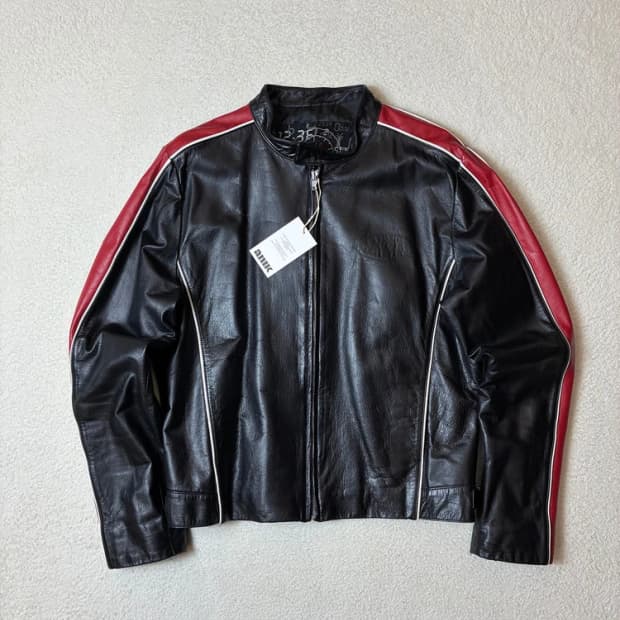 휠라 00's 레드 라인 소가죽 레이싱 자켓 PN6647