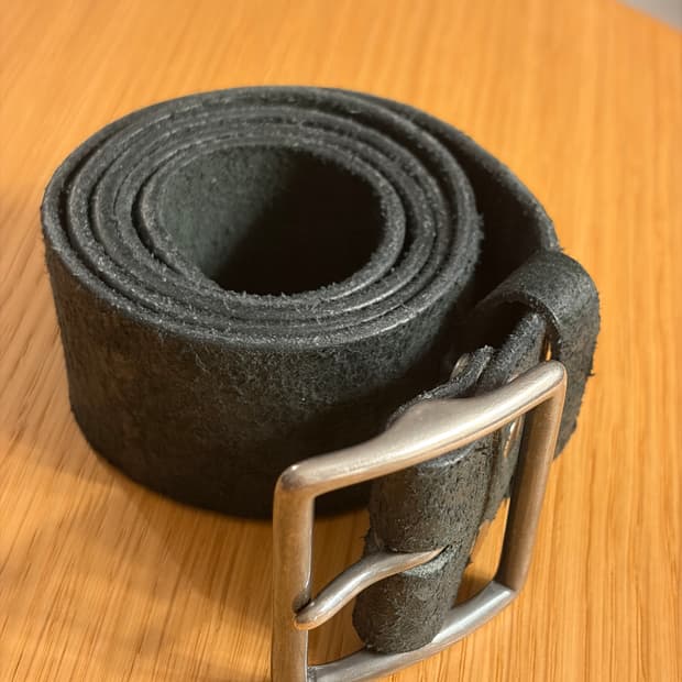 더블알엘 RRL 디스트레스드 벨트 블랙 32