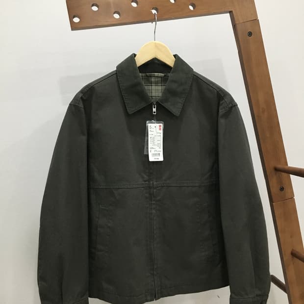 25fw 유니클로 집업쇼트블루종