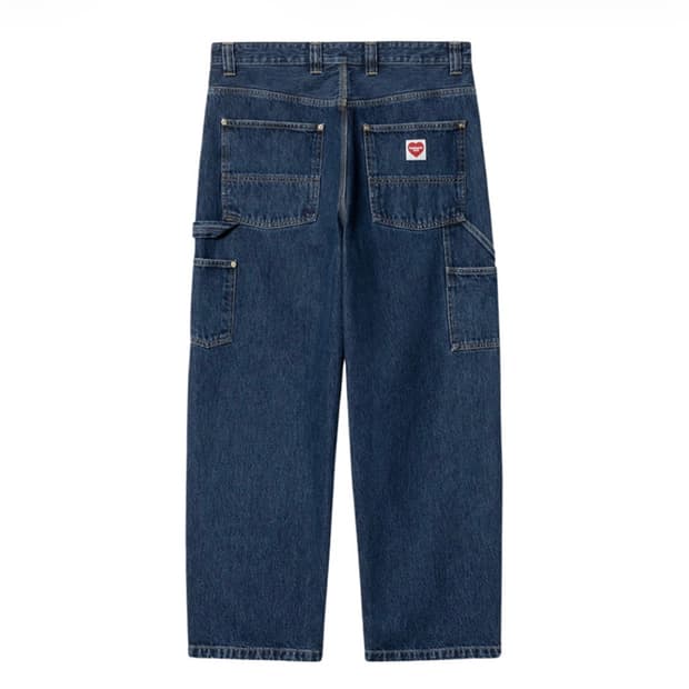 [XL] 칼하트wip 내쉬 더블니 팬츠 블루 스톤 워시드 새상품