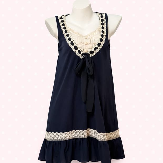Axes femme 나시 리본 레이스 원피스