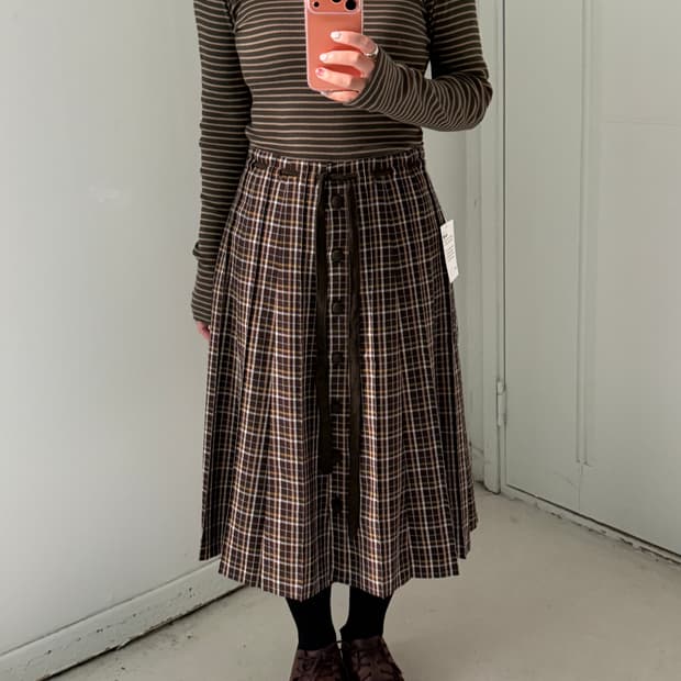 일본빈티지 스트라이프 롤넥 롱슬리브