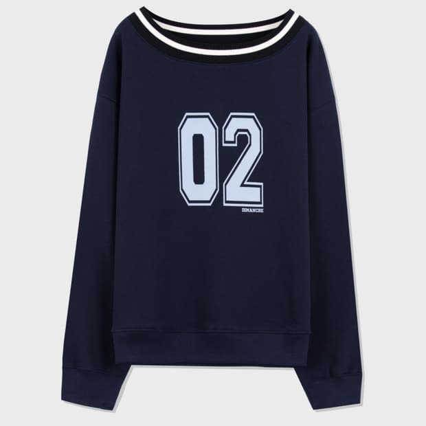 디망쉬 SPORTY OVERSIZE SWEATSHIRT (NAVY)