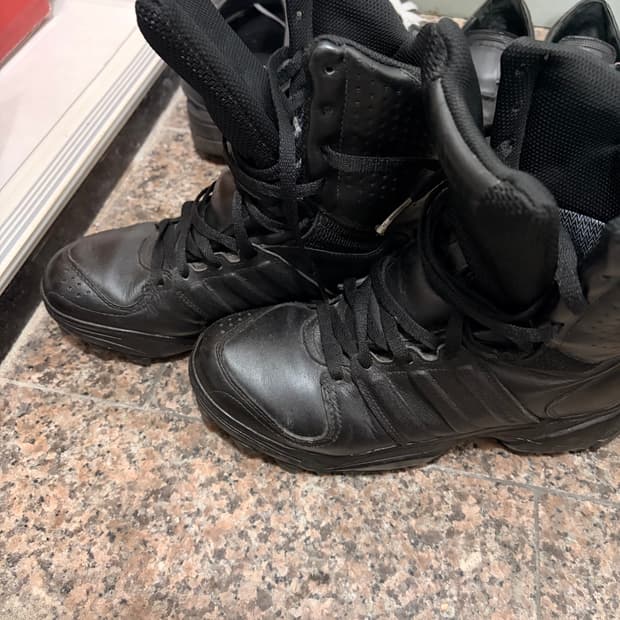 아디다스 레더 하이탑